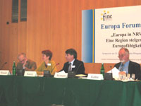 Prof. Dr. Wolfgang Wessels, Ute Koczy, Prof. Dr. Ulrich von Alemann und Helmut Kuhne (v.l.)